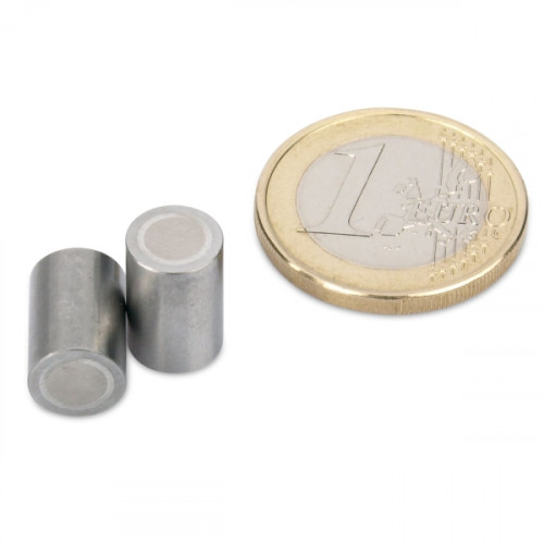 AlNiCo Aimant cylindrique avec base Ø 6 x 10 mm, acier, tolérance h6, 200 g