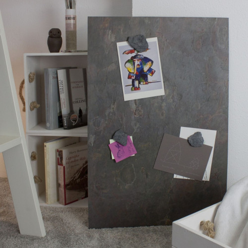 Tableau magnétique en ardoise véritable - Vulcano Stone - 61 x 30 cm
