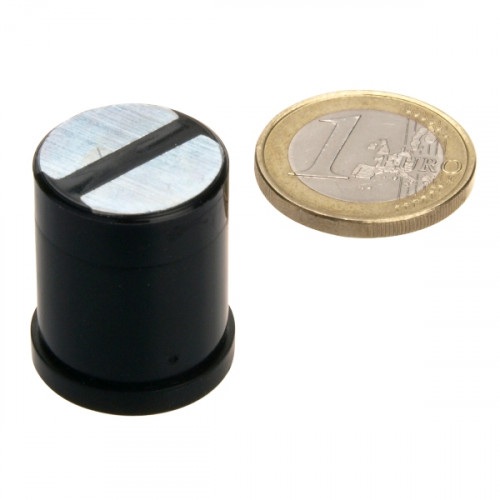 Aimants en pot cylindrique Ø 20 x 23 mm boîtier en plastique noir - OFFRE