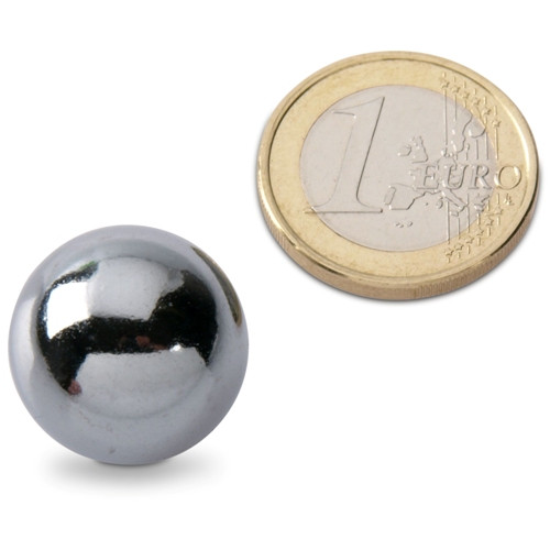 Sphère magnétique / Aimant sphèrique Ø 19,0 mm chromé N38 - adhérence 5,7 kg