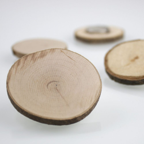 Aimant en bois disque magnétique en bois néodyme - adhérence 2,5 kg