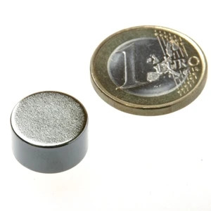 Disque magnétique Ø 15,0 x 8,0 mm N42 nickel - adhérence 7,2 kg