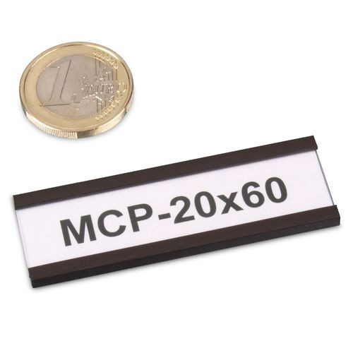 Profil C magnétiques 60 x 20 mm avec papier et film protecteur