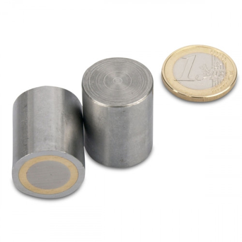 AlNiCo Aimant cylindrique avec base Ø 20 x 25 mm, acier, tolérance h6, 4,1 kg