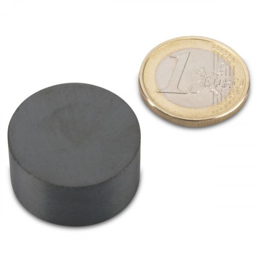 Disque magnétique Ø 26,0 x 13,0 mm HF 24/16 ferrite - adhérence 2,1 kg