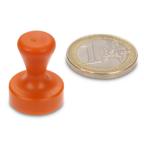 Aimant conique Ø 17 x 22 mm NÉODYME - orange - adhérence 3,5 kg