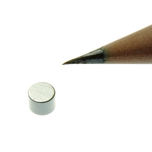 Disque magnétique Ø 4,0 x 3,0 mm N48 nickel - adhérence 550 g