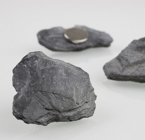 Ardoise aimantée en pierre en néodyme noir graphite - adhérence 2,5 kg