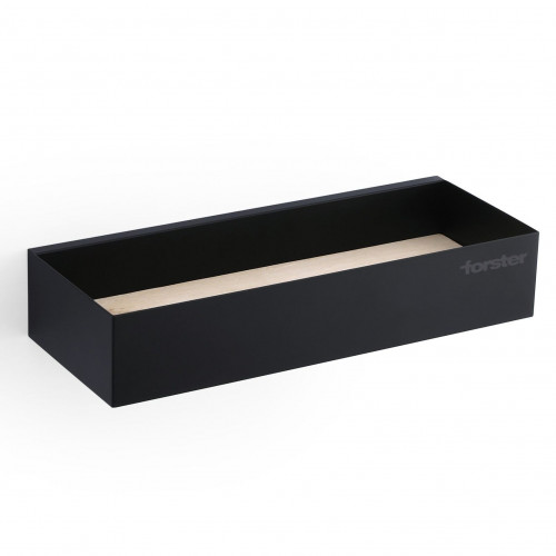 Boîte à étagères magnétique noire avec chêne, largeur 310 mm