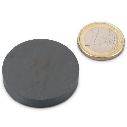Disque magnétique Ø 36,0 x 6,5 mm HF 24/16 ferrite - adhérence 1,8 kg