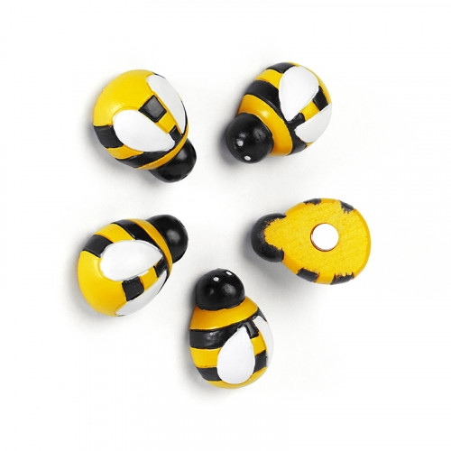 Aimants déco HONEY BEE - Set de 5 abeilles magnétiques animées