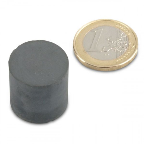 Disque magnétique Ø 20,0 x 20,0 mm Y35 ferrite - adhérence 1,7 kg