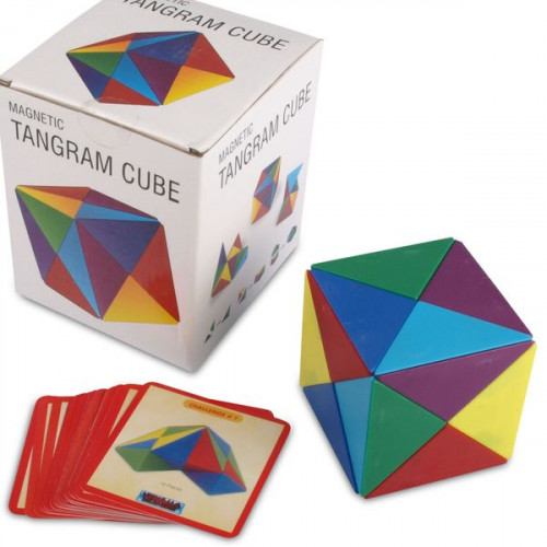 TANGRAM CUBE cube magnétique, 24 pyramides magnétiques, jeu
