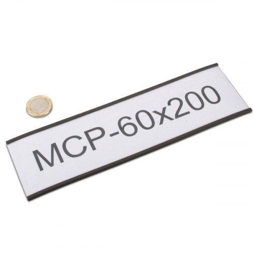 Profil C magnétiques 200 x 60 mm avec papier et film protecteur