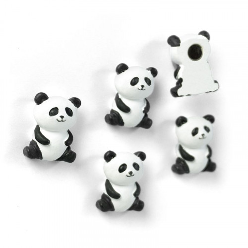 Aimants déco PANDA - Lot de 5 ours panda magnétiques