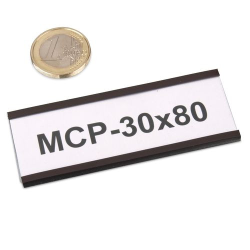 Profil C magnétiques 80 x 30 mm avec papier et film protecteur