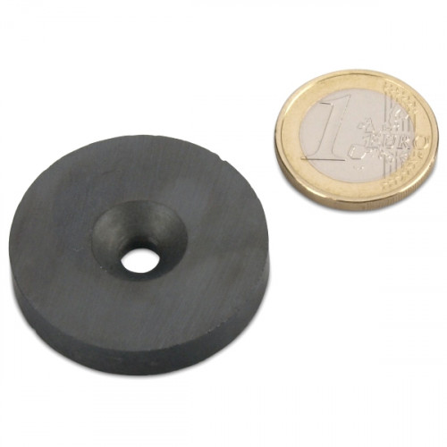 Anneau magnétique avec trou fraisé Ø 35,5 x 5,5 x 6,5 mm HF 24/16 ferrite