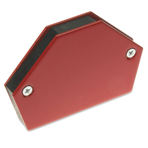 Angle de soudage magnétique / support de montage 95 x 64 x 14 mm, rouge